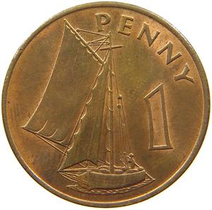 Gambia / One Penny 1966 - reverse photo