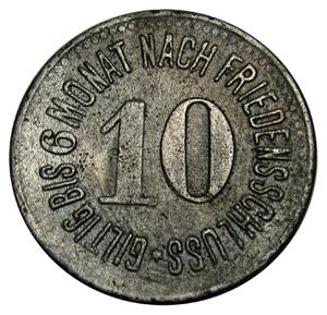 German Empire / Notgeld Ten Pfennig 1917 Bogen - obverse photo