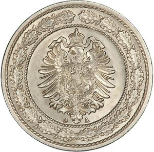 German Empire / Twenty Pfennig 1887 - obverse photo