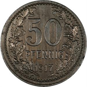 German Empire / Notgeld Fifty Pfennig 1917 Iserlohn - reverse photo