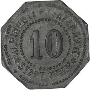German Empire / Notgeld Ten Pfennig 1918 Trier - reverse photo
