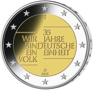 Germany / Two Euro 2025 German Unity - obverse photo