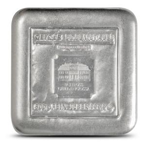 Germany / Silver Half Kilo Bar - Geiger, Cast - reverse photo