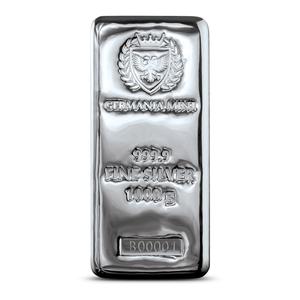 Germany / Silver Kilo Bar - Germania Mint, Cast - reverse photo