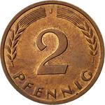 Germany / Two Pfennigs 1967 - reverse photo