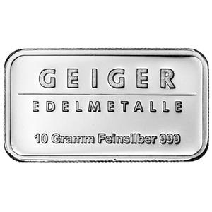 Germany / Silver Ten Grams Bar - Geiger - reverse photo