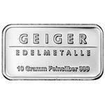 Silver Ten Grams Bar - Geiger: Photo Coin, Germany, Silver Ten Grams Bar - Geiger / thumbnail