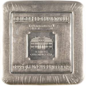 Germany / Silver Kilo - Geiger Square Cast Bar - reverse photo
