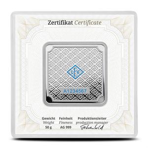 Germany / Silver Fifty Grams Bar - Geiger, Square - obverse photo