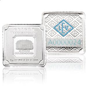 Germany / Silver Gram Bar - Geiger, Square - reverse photo