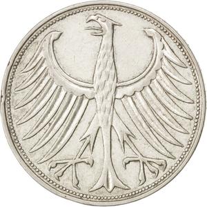 Germany / Five Marks 1958 - obverse photo