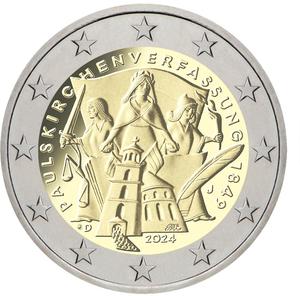 Germany / Two Euro 2024 Frankfurt Constitution - obverse photo