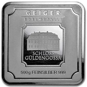 Germany / Silver Half Kilo Bar - Geiger, Square - reverse photo