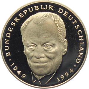 Germany / Two Marks 1995 Willy Brandt - obverse photo