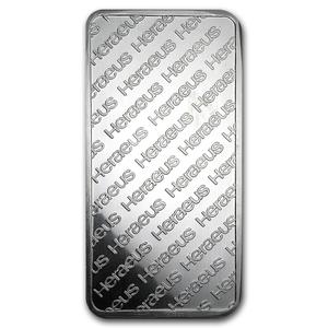 Germany / Silver Ten Ounces Bar - Heraeus, v2 - obverse photo