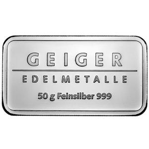 Germany / Silver Fifty Grams Bar - Geiger - reverse photo