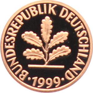 Germany / One Pfennig 1999 (mint sets only) - obverse photo