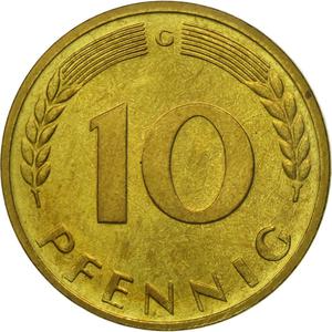 Germany / Ten Pfennigs 1966 - reverse photo