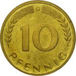 Germany / Ten Pfennigs 1966 - reverse photo