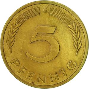 Germany / Five Pfennigs 1983 - reverse photo
