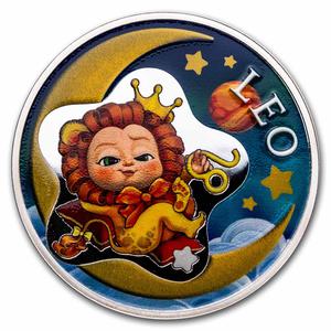 Ghana / Silver Half Ounce 2022 Baby Zodiac - Leo - reverse photo