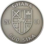 Silver Ounce 2001 Quadriga: Photo Coin, Ghana, Silver Ounce 2001 Quadriga / thumbnail