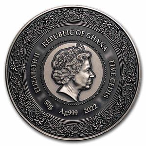 Ghana / Silver Fifty Grams 2022 Goddesses of Health - Airmid - obverse photo