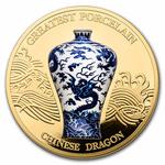 Silver Two Ounces 2021 Chinese Dragon Vase: Photo Coin, Ghana, Silver Two Ounces 2021 Chinese Dragon Vase / thumbnail
