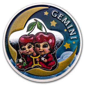 Ghana / Silver Half Ounce 2022 Baby Zodiac - Gemini - reverse photo
