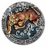 Silver Ounce 2022 Year of the Tiger: Photo Coin, Ghana, Silver Ounce 2022 Year of the Tiger / thumbnail