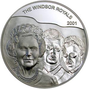 Ghana / Five Hundred Sika Silver 2001 Windsor Royals - reverse photo
