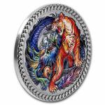 Silver Fifty Grams 2022 Tiger and Dragon: Photo Coin, Ghana, Silver Fifty Grams 2022 Tiger and Dragon / thumbnail