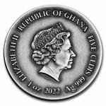 Silver Ounce 2022 Three Wise Monkeys: Photo Coin, Ghana, Silver Ounce 2022 Three Wise Monkeys / thumbnail