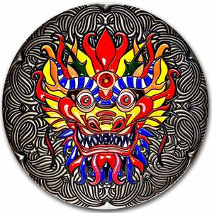 Ghana / Silver Kilo 2024 Mandala Dragon - reverse photo