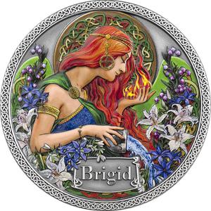 Ghana / Silver Fifty Grams 2021 Goddesses of Health - Brigid - reverse photo