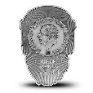 Ghana / Silver Ounce 2024 Biker Skull - obverse photo