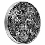 Silver Ounce 2022 Three Wise Monkeys: Photo Coin, Ghana, Silver Ounce 2022 Three Wise Monkeys / thumbnail