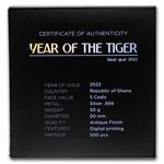 Silver Ounce 2022 Year of the Tiger: Photo Coin, Ghana, Silver Ounce 2022 Year of the Tiger / thumbnail