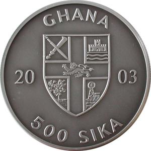 Ghana / Silver Ounce 2003 Wrestlers - obverse photo
