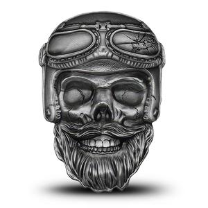 Ghana / Silver Ounce 2024 Biker Skull - reverse photo