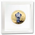 Silver Two Ounces 2021 Chinese Dragon Vase: Photo Coin, Ghana, Silver Two Ounces 2021 Chinese Dragon Vase / thumbnail