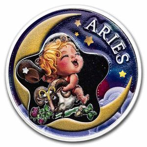 Ghana / Silver Half Ounce 2022 Baby Zodiac - Aries - reverse photo