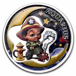 Ghana / Silver Half Ounce 2022 Baby Zodiac - Aquarius - reverse photo