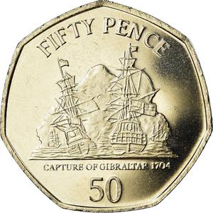 Gibraltar / Fifty Pence 2009 - reverse photo