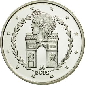 Gibraltar / Fourteen Ecus 1995 - reverse photo