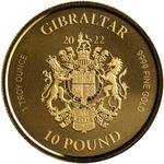 Gibraltar / Gold Ounce 2022 War Elephant - obverse photo