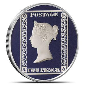 Gibraltar / Silver Ounce 2024 Two Pence Blue - reverse photo