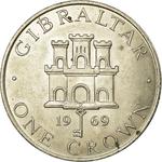One Crown 1969: Photo Coin, Gibraltar, One Crown 1969 / thumbnail