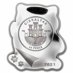 Silver Ten Grams 2021 Lucky Kitten: Photo Coin, Gibraltar, Silver Ten Grams 2021 Lucky Kitten / thumbnail