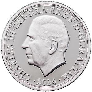 Gibraltar / Silver Sovereign 2024 Saint George and the Dragon - obverse photo
